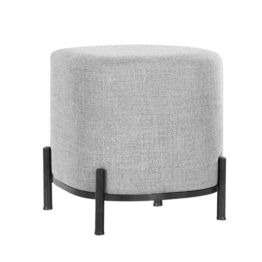 Artiss Square Foot Stool Faux Linen Fabric Ottoman Foot Rest Padded Seat Grey-0